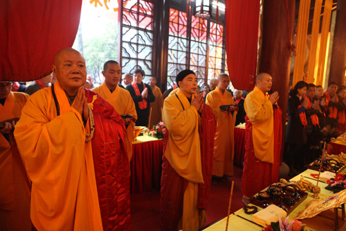 苏州寒山寺文殊普贤菩萨圣像开光法会